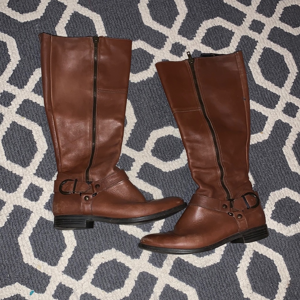 genuine leather riding boots